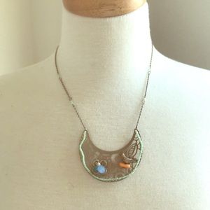 Boutique Gold Filagree Bird Statement Necklace